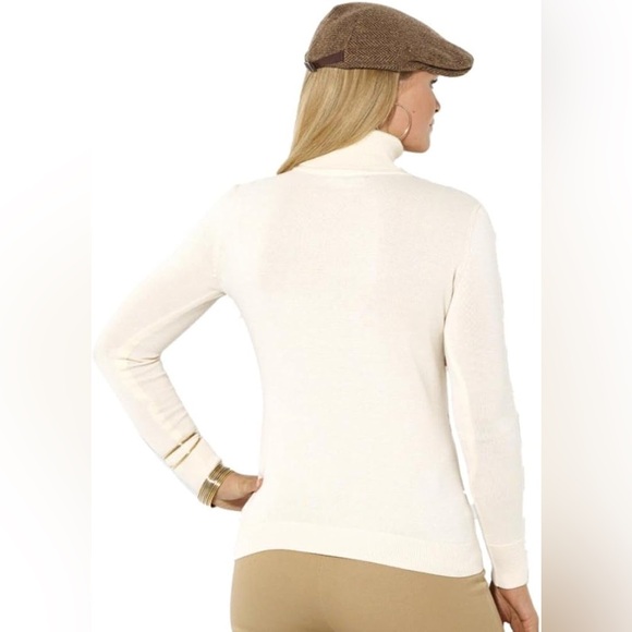 Lauren Ralph Lauren Horse Bit Equestrian Cotton Turtleneck Sweater NWT- Sz M - Picture 2 of 12